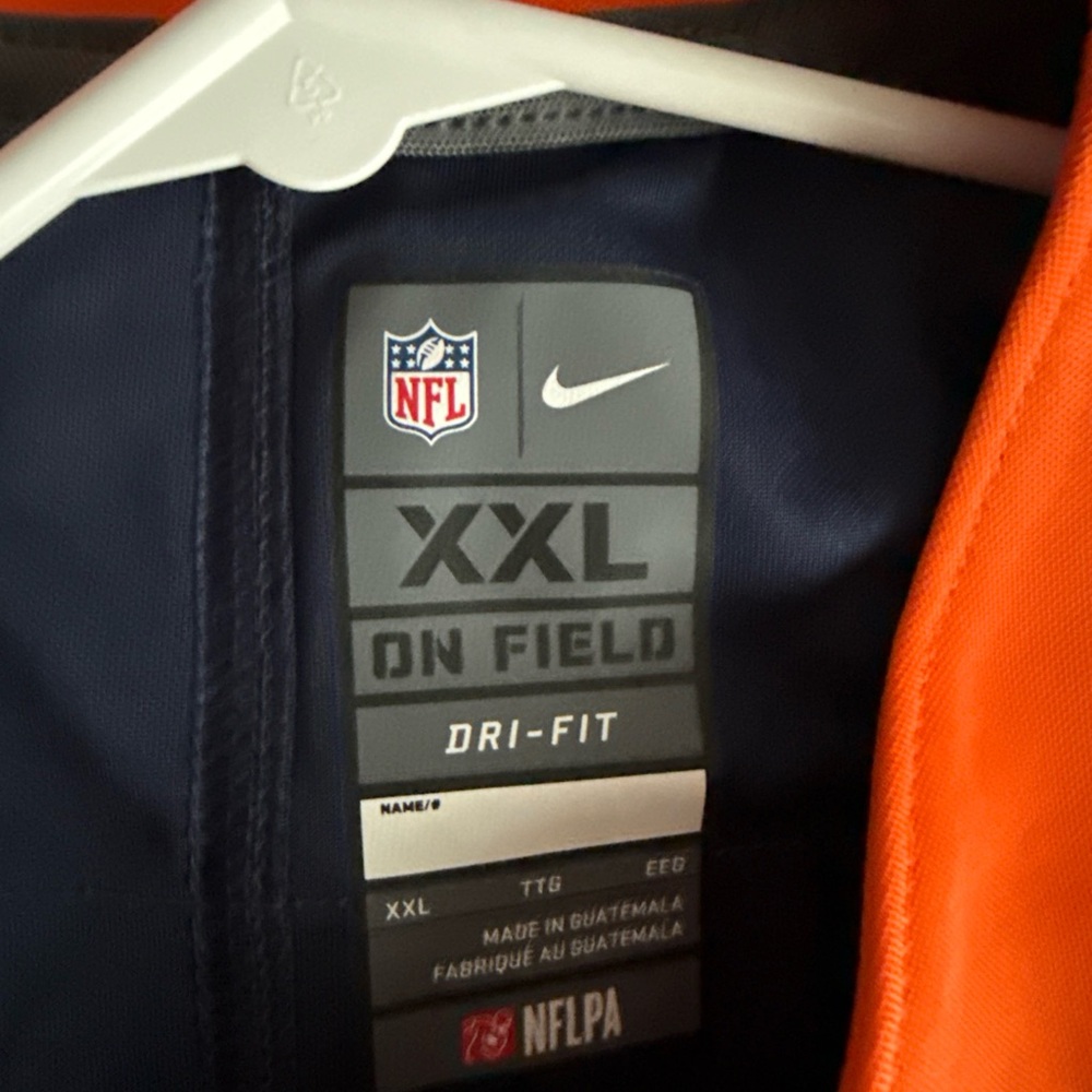 NFL Navy and Orange Men's Jersey - Picture 4 of 6